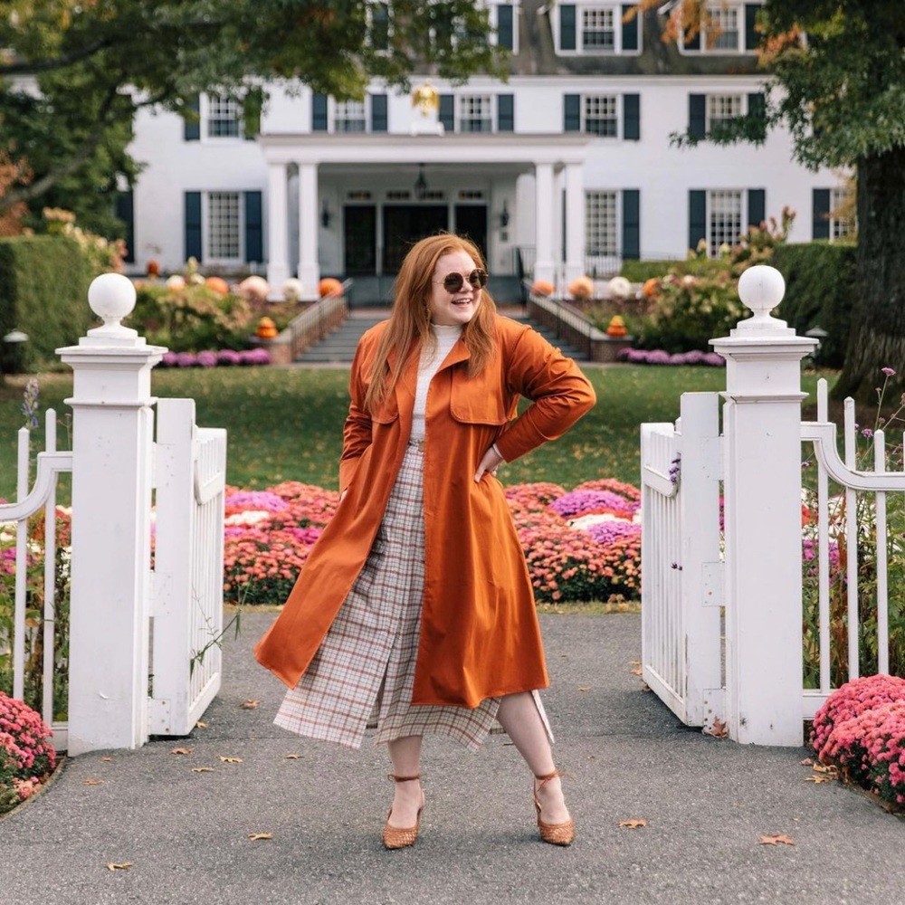 NICHOLAS Orange Pencil Skirt